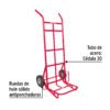 44477 - Diablo de carga de 300 kg, ruedas sólidas, doble balero