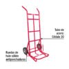 44478 - Diablo de carga de 400 kg, ruedas sólidas, doble balero