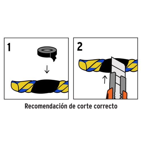 44488 - Kilo de cuerda amarilla de polipropileno 11mm, carrete 20kg