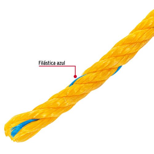 444893 44489 - Kilo de cuerda amarilla de polipropileno 13mm, carrete 30kg