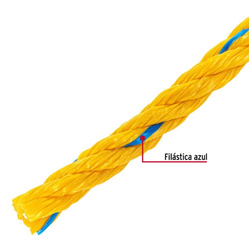 444903 44490 - Kilo de cuerda amarilla de polipropileno 16mm, carrete 30kg