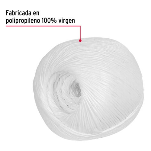 444921 44492 - Rollo de rafia de 410 m color blanco calibre 2.2 g/m, FIERO