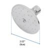 444932 44493 - Regadera redonda metálica 3-1/2" sin brazo, Foset Aqua