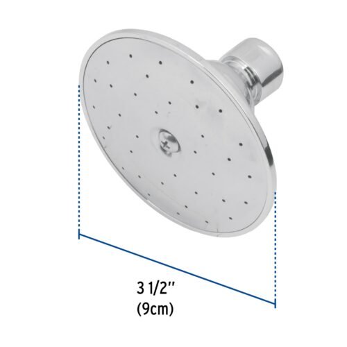 444932 44493 - Regadera redonda metálica 3-1/2" sin brazo, Foset Aqua