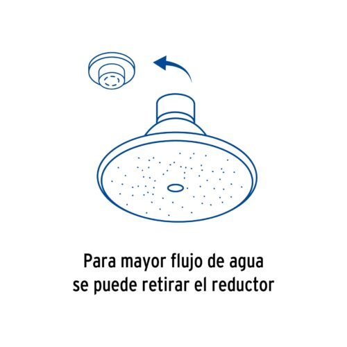 444933 44493 - Regadera redonda metálica 3-1/2" sin brazo, Foset Aqua