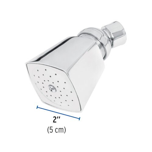 44494 - Regadera cuadrada metálica 2" sin brazo, Foset Aqua