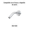 44494 - Regadera cuadrada metálica 2" sin brazo, Foset Aqua