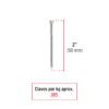 444971 44497 - Bolsa con 1 kg de clavo estándar 2" sin cabeza, FIERO
