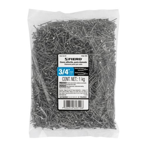 44501 - Bolsa con 1 kg de clavos alfilerillos de 3/4" con cabeza