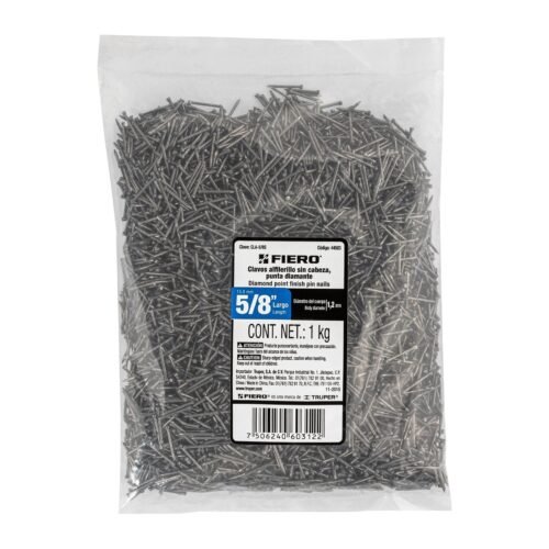 44503 - Bolsa con 1 kg de clavos alfilerillos de 5/8" sin cabeza