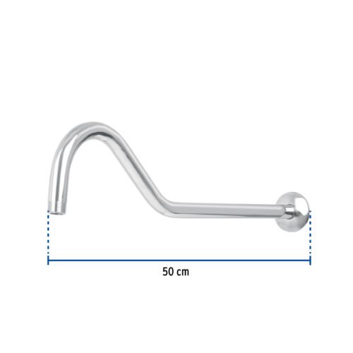 44508 - Brazo de 50 cm y chapetón tipo gancho para regadera, Aero