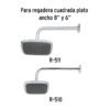 44508 - Brazo de 50 cm y chapetón tipo gancho para regadera, Aero