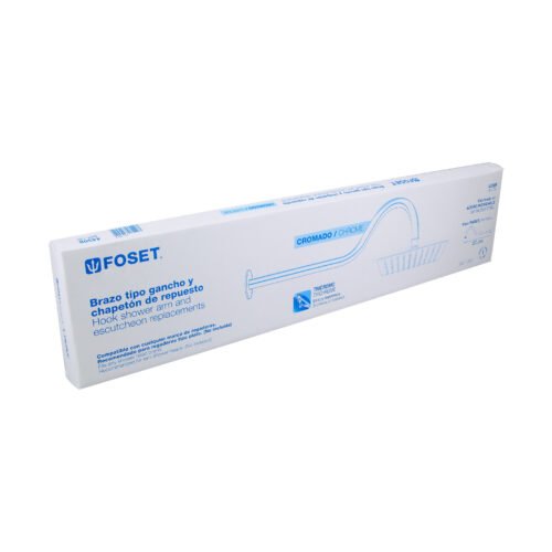 44508 - Brazo de 50 cm y chapetón tipo gancho para regadera, Aero
