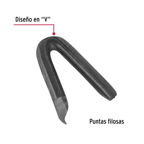 44511 - Caja con 10 kg de grapas 1" negras p/alambre de púas, FIERO