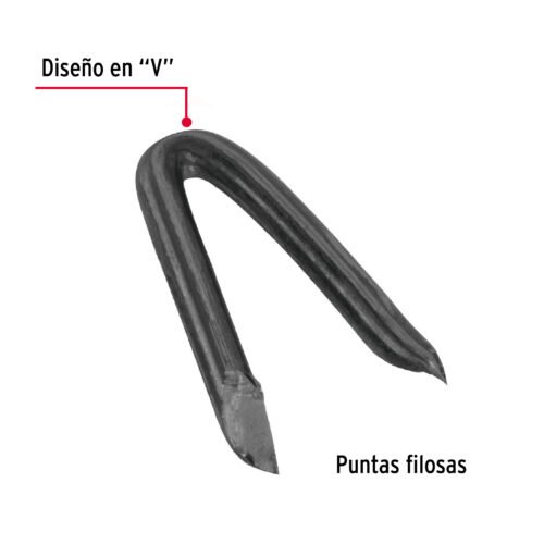 44512 - Caja con 10 kg de grapas 1-1/4" negras p/alambre de púas