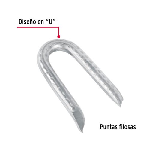 44514 - Caja con 10 kg grapas 1-1/4" galvanizadas p/alambre de púas