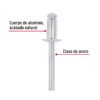 445321 44532 - Bolsa con 50 remaches de 1/4" x 1/4" de aluminio, ala 1/2"