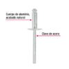 44537 - Bolsa con 50 remaches 3/16" x 3/8" de aluminio, ala 17/32"