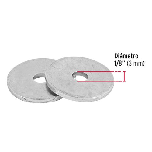 445402 44540 - Bolsa de 1 kilo arandelas planas galvanizadas 1/8", FIERO