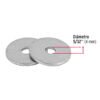 445412 44541 - Bolsa de 1 kilo arandelas planas galvanizadas 5/32", FIERO