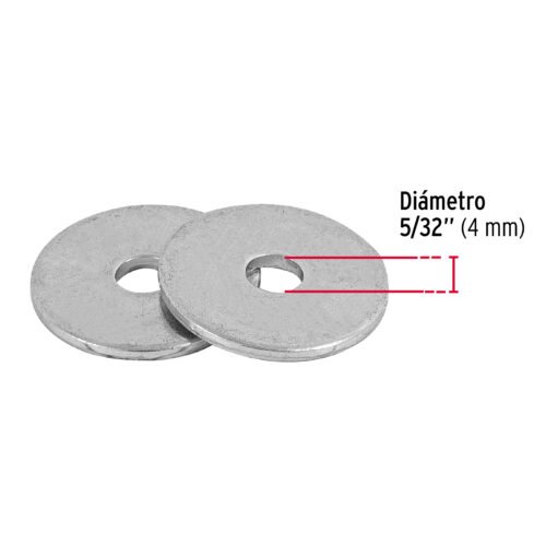 445412 44541 - Bolsa de 1 kilo arandelas planas galvanizadas 5/32", FIERO