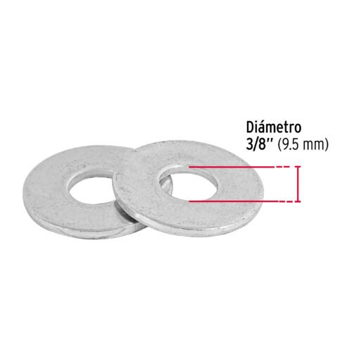 44545 - Bolsa de 1 kilo arandelas planas galvanizadas 3/8", FIERO