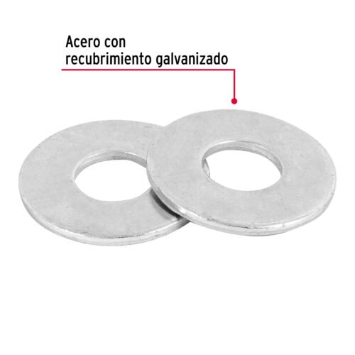 445461 44546 - Bolsa de 1 kilo arandelas planas galvanizadas 7/16", FIERO
