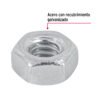 445481 44548 - Bolsa con 250 tuercas 1/4" hexagonales de acero galvanizado
