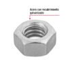 445491 44549 - Bolsa con 150 tuercas 5/16" hexagonales de acero galvanizado