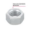 445501 44550 - Bolsa con 100 tuercas 3/8" hexagonales de acero galvanizado