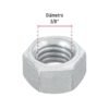 445502 44550 - Bolsa con 100 tuercas 3/8" hexagonales de acero galvanizado