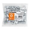 445503 44550 - Bolsa con 100 tuercas 3/8" hexagonales de acero galvanizado