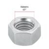 445522 44552 - Bolsa con 50 tuercas 1/2" hexagonales de acero galvanizado