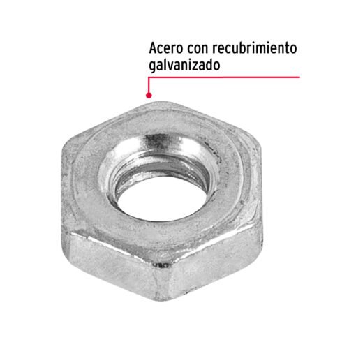 44555 - Bolsa con 600 tuercas 3/16" hexagonales tipo Sakamura, FIERO