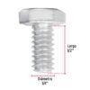 445562 44556 - Bolsa con 150 tornillos 1/4" x 1/2" tipo máquina, FIERO