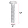 44559 - Bolsa con 100 tornillos 1/4" x 1-1/4" tipo máquina, FIERO
