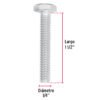 445602 44560 - Bolsa con 80 tornillos 1/4" x 1-1/2" tipo máquina, FIERO