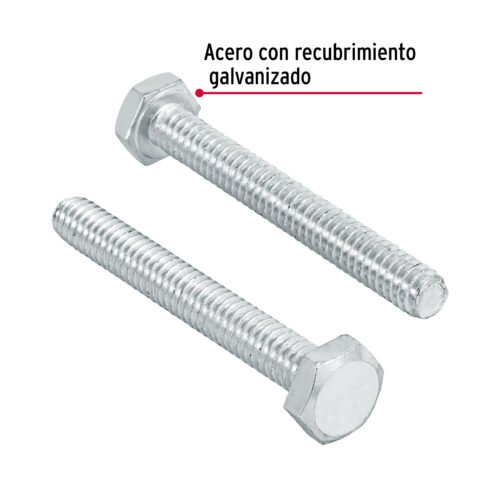 44561 - Bolsa con 60 tornillos 1/4" x 2" tipo máquina, FIERO