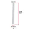 445622 44562 - Bolsa con 50 tornillos 1/4" x 2-1/2" tipo máquina, FIERO