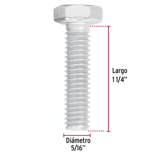 44567 - Bolsa con 60 tornillos 5/16" x 1-1/4" tipo máquina, FIERO