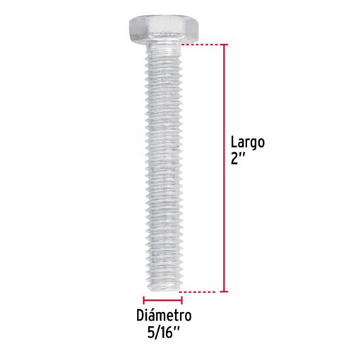 445692 44569 - Bolsa con 80 tornillos 5/16" x 2" tipo máquina, FIERO