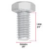44574 - Bolsa con 50 tornillos 3/8" x 3/4" tipo máquina, FIERO