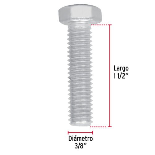 445772 44577 - Bolsa con 70 tornillos 3/8" x 1-1/2" tipo máquina, FIERO