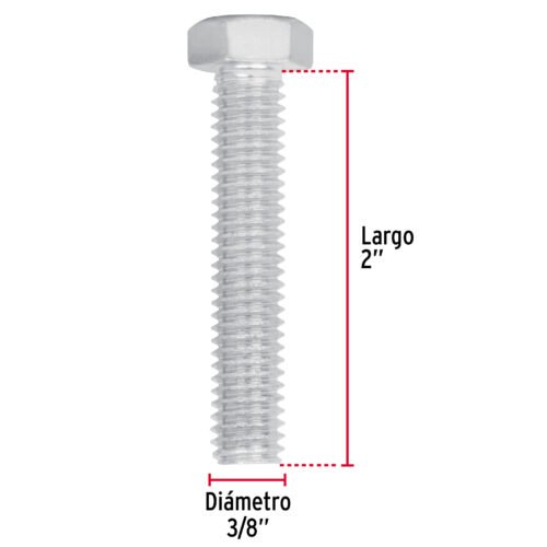 445782 44578 - Bolsa con 60 tornillos 3/8" x 2" tipo máquina, FIERO