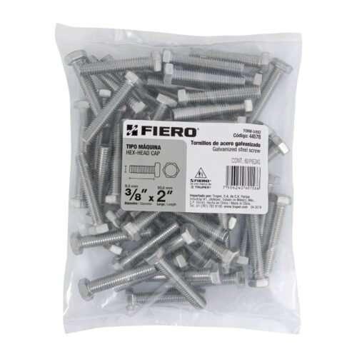 445783 44578 - Bolsa con 60 tornillos 3/8" x 2" tipo máquina, FIERO