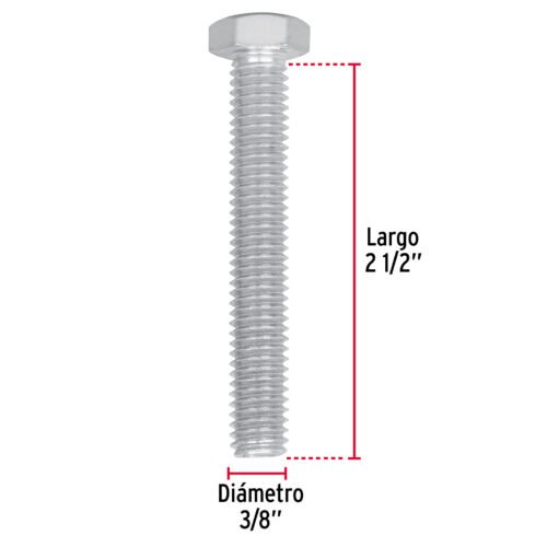 445792 44579 - Bolsa con 50 tornillos 3/8" x 2-1/2" tipo máquina, FIERO