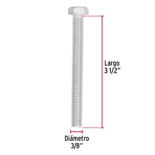 44581 - Bolsa con 30 tornillos 3/8" x 3-1/2" tipo máquina, FIERO