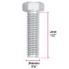 44585 - Bolsa con 50 tornillos 7/16" x 1-1/2" tipo máquina, FIERO