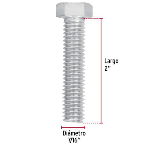 445862 44586 - Bolsa con 40 tornillos 7/16" x 2" tipo máquina, FIERO