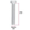 445872 44587 - Bolsa con 30 tornillos 7/16" x 2-1/2" tipo máquina, FIERO